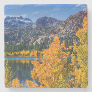 Herfst rond June Lake, Californië Stenen Onderzetter