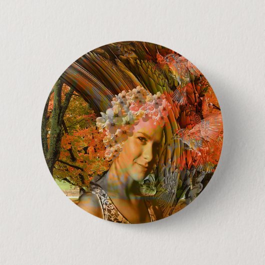 Herfst Ronde Button 5,7 Cm (Voorkant)