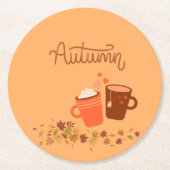 Herfst Ronde Onderzetter Set (Voorkant)