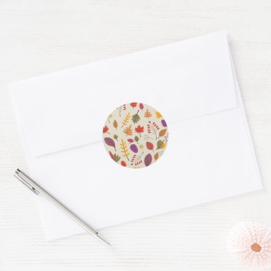 herfst ronde sticker (Envelop)