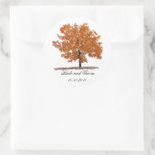 Herfst Ronde Sticker (Tas)
