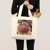 Herfst rood appelfruit en laat waterverf achter grote tote bag (Voorkant (product))