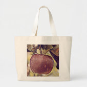 Herfst rood appelfruit en laat waterverf achter grote tote bag (Voorkant)