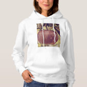 Herfst rood appelfruit en laat waterverf achter hoodie (Voorkant)