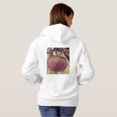 Herfst rood appelfruit en laat waterverf achter hoodie (Achterkant volledig)