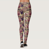 Herfst rood appelfruit en laat waterverf achter leggings (Achterkant)