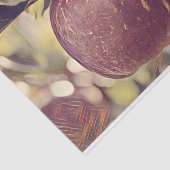 Herfst rood appelfruit en laat waterverf achter tissuepapier (Detail)