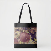 Herfst rood appelfruit en laat waterverf achter tote bag (Voorkant)