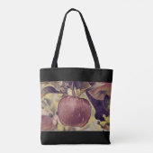 Herfst rood appelfruit en laat waterverf achter tote bag (Achterkant)