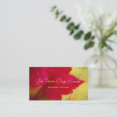 Herfst Rood Geel Esdoorn laat kunst Visitekaartje (Staand voorkant)