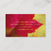 Herfst Rood Geel Esdoorn laat kunst Visitekaartje (Achterkant)