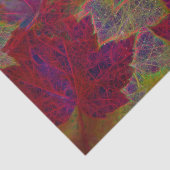 Herfst Rood Geel Neon Esdorenbladeren Tissuepapier (Detail)