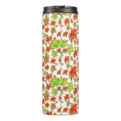 Herfst rood groen sinaasappel laat esdoornbladeren thermosbeker (Achterkant)