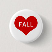 HERFST rood liefde hart Button (Voorkant)