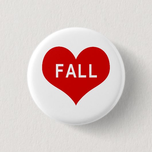 HERFST rood liefde hart Button (Voorkant)