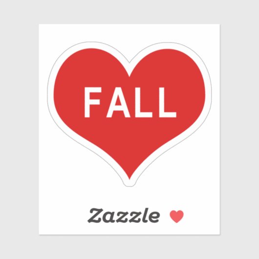 HERFST Rood Liefde Hart Vinyl Sticker (Vel)