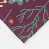 Herfst rood-Oranje  motief Fleece Deken (Hoek)