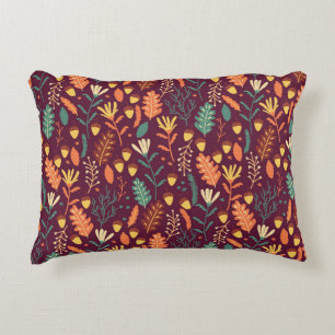 Herfst Rood-Oranje Vintage Motief Accent Kussen