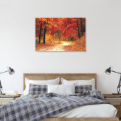 Herfst Rood Seizoen Landschap Opgespannen Canvaspr Canvas Afdruk (Insitu (Slaapkamer))
