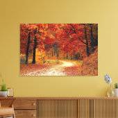 Herfst Rood Seizoen Landschap Opgespannen Canvaspr Canvas Afdruk (Insitu (Woonkamer))