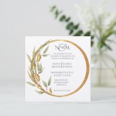 Herfst Rood Tinten Bloemstuk Met Gedicht Uitnodigi Kaart (Staand voorkant)