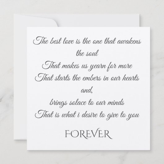 Herfst Rood Tinten Bloemstuk Met Gedicht Uitnodigi Kaart (Achterkant)