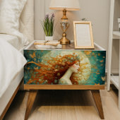 Herfst Roodharige Vrouw met Vlinders Decoupage Tissuepapier