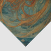 Herfst Roodharige Vrouw met Vlinders Decoupage Tissuepapier (Detail)