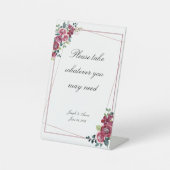 Herfst Roos Badkamer Teken Reclamebord Met Voetstuk (Voorkant)