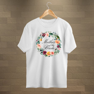 Herfst Roos Bloem Bloemenkrans Bruid Moeder Tri-Blend Shirt