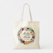 Herfst Roos Bloem Bloemenkranz Bruid Moeder Tote Bag (Achterkant)