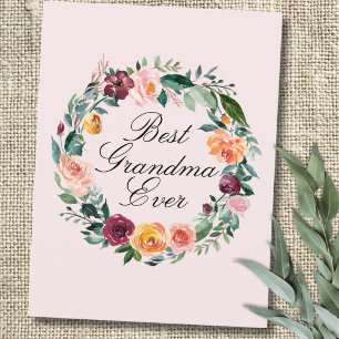 Herfst Roos Bloem Bloemstuk Krans Beste Oma Briefkaart