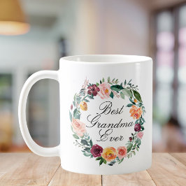 Herfst Roos Bloem Bloemstuk Krans Beste Oma Koffiemok