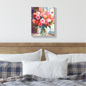 Herfst Roos Boeket Bloemige Herfst Canvas Afdruk (Insitu (Slaapkamer))