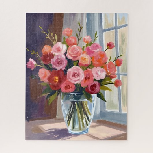 Herfst Roos Boeket Bloemige Herfst Legpuzzel (Verticaal)