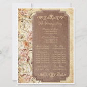 herfst Roos bruiloft programma (Achterkant)