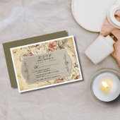 herfst Roos bruiloft reactie Kaart