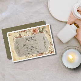  herfst Roos bruiloft reactie Kaart