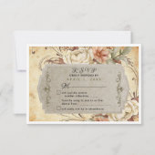 herfst Roos bruiloft reactie Kaart (Voorkant)