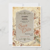  herfst Roos bruiloft Save the Date Kaart (Voorkant)