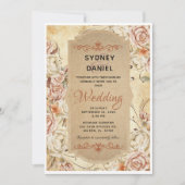 herfst Roos bruiloft uitnodiging (Voorkant)