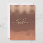 Herfst Roos gouden kaneel cantaloupe waterverf Kaart (Achterkant)