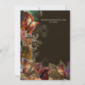 Herfst roos herfstvlinder zilverglooienblad kaart (Achterkant)