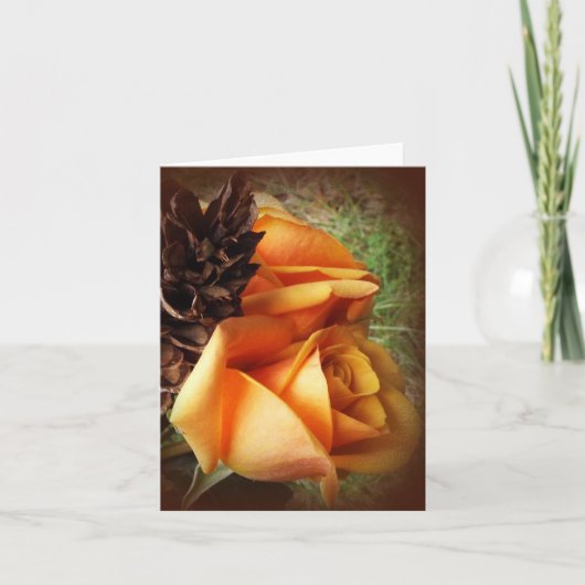 Herfst roos kaart (Voorkant)