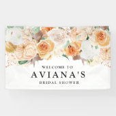 Herfst Roos Lily Floral Vrijgezellenfeest Welkom Spandoek (Horizontaal)