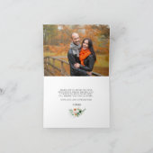 Herfst Roos Vrijgezellenfeest foto Dank u kaart (Binnen)