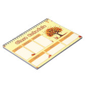 Herfst rooster met charmante herfstillustraties notitieboek (Linkerzijde)