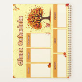 Herfst rooster met leuke herfstillustraties planner (Achterkant)