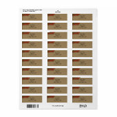 Herfst Rose Bouquet Etiket (Full Sheet)