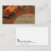 Herfst Rose Bouquet Wedding Website kaart (Voorkant / Achterkant)